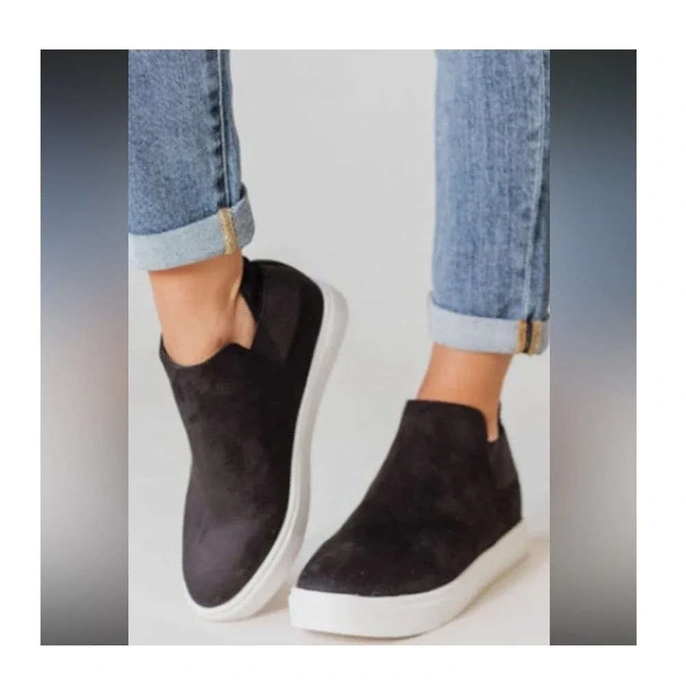 Soda Black Slip on Sneaker Shoe